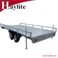 Completamente galvanizado Tandem Flat Trailer completamente estructura de soldadura para la venta